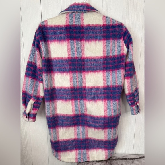 BLANKNYC Prime Time Plaid Women's Jacket - Pink and Blue - Picture 4 of 8